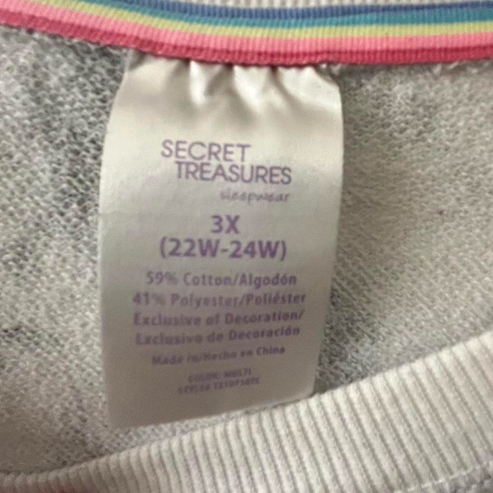 Secret Treasures Black and Gray Patterned Sweater - Picture 4 of 5